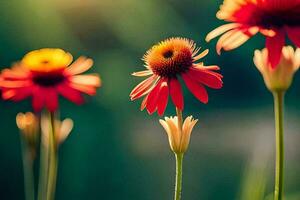 fiori nel il sole di jimmy Kirk. ai-generato foto