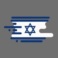 Israele bandiera vettore su bianca isolato sfondo foto