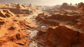 suolo Marte caos terreno ai generato foto