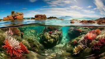 anemone di marea piscine anemoni ai generato foto