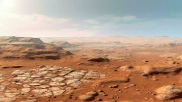 rosso Marte hellas planitia ai generato foto