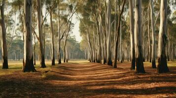 foresta eucalipto boschetto australiano ai generato foto