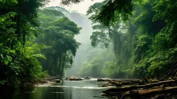 Africa camerun foresta pluviale centrale ai generato foto