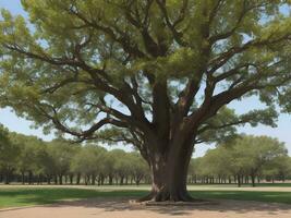 albero bellissimo vicino su Immagine ai generato foto