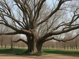 albero bellissimo vicino su Immagine ai generato foto