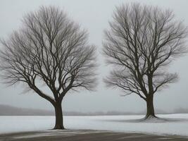 albero bellissimo vicino su Immagine ai generato foto