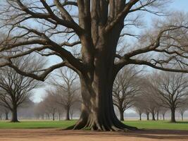 albero bellissimo vicino su Immagine ai generato foto