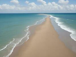 spiaggia bellissimo vicino su Immagine ai generato foto