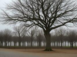 albero bellissimo vicino su Immagine ai generato foto