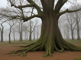 albero bellissimo vicino su Immagine ai generato foto