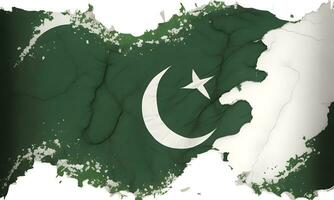 foto bandiera di Pakistan contento indipendenza giorno