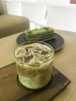 matcha verde tè latte macchiato caffè espresso foto