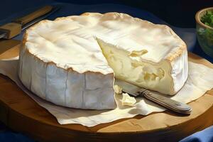 piccante Brie formaggio. creare ai foto