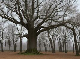 albero bellissimo vicino su Immagine ai generato foto