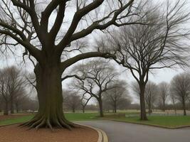 albero bellissimo vicino su Immagine ai generato foto