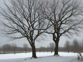 albero bellissimo vicino su Immagine ai generato foto