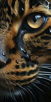 leopardo macro fotografia. ai generato foto