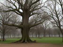 albero bellissimo vicino su Immagine ai generato foto