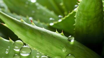 visualizzare il presentazione di il pianta aloe vera. generativo ai foto