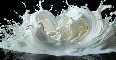 spruzzi di latte, fresco mucca bianca latte - ai generato Immagine foto