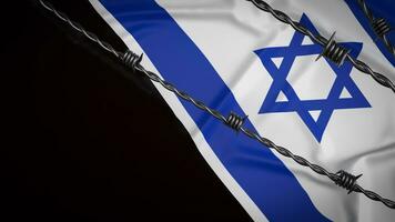 il Israele bandiera per sfondo 3d interpretazione foto
