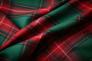 Natale tartan plaid design. di stagione sfondo con plaid struttura. generativo ai foto