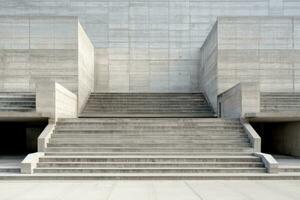 astratto bianca grigio calcestruzzo architettura costruzione, generativo ai illustrazione foto