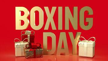 il regalo scatola e boxe giorno parola per marketing concetto 3d interpretazione foto