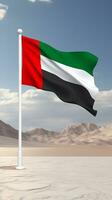 Emirati Arabi Uniti bandiera agitando nel un Aperto la zona foto