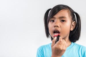 ritratto bambina trucco con il viso. foto