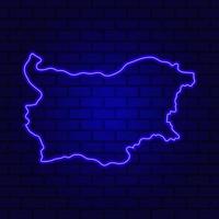 bulgaria incandescente insegna al neon sullo sfondo del muro di mattoni foto