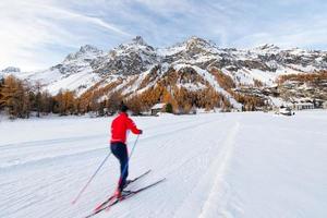 sci di fondo in autunno in engadina foto