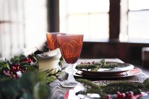 decorazioni per la cena di capodanno di natale foto