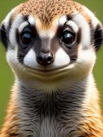 carino meerkat nel natura giardino foto