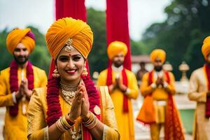 indiano nozze nel Jaipur. ai-generato foto