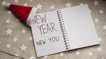 scrivi capodanno nuovo tu nel taccuino del nuovo anno foto