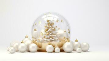 lussuoso Natale decorazioni con bicchiere palle foto