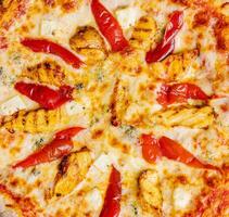 caldo delizioso tradizionale italiano Pizza vicino su foto