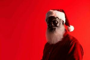 nero Santa claus. creare ai foto