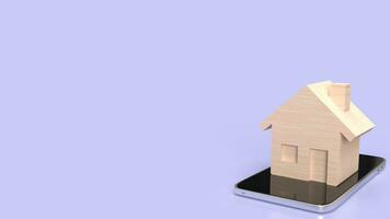 il Casa su mobile per inteligente casa concetto 3d interpretazione foto