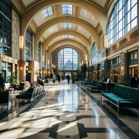 treno stazione vivace storico e un' centro per viaggio foto