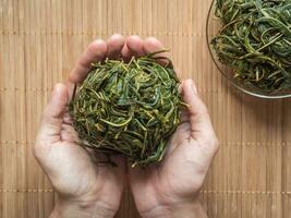 verde Tè, fermentazione e produzione processi. foto