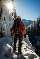 dettagliare intricato ghiaccio modelli unico per cascata arrampicata avventure foto