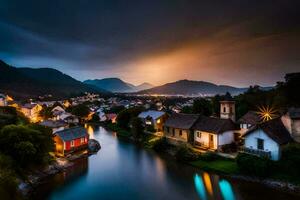 il villaggio di slovenia, slovenia, Europa. ai-generato foto