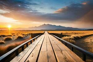 il passerella nel il deserto. ai-generato foto