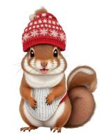 scoiattolo cappello grafico per inverno o Natale foto