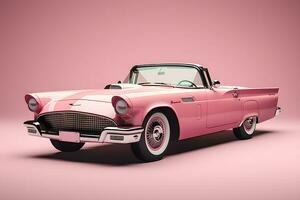 classico rosa auto isolato su bianca sfondo generativo ai foto