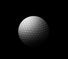 pallina da golf su sfondo nero foto