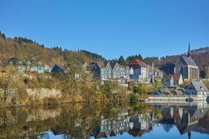 beyenburger stausee serbatoio,wuppertal,bergisches terra, nord reno- Westfalia, Germania foto