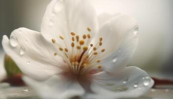 freschezza di un' singolo fiore nel natura bellezza, vicino su generato di ai foto